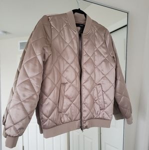 Rose Gold Bomber Jacket - S